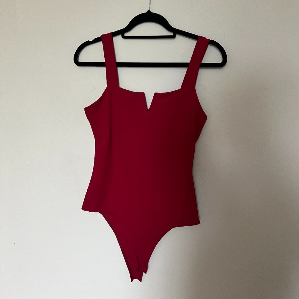 V- cut front body suit